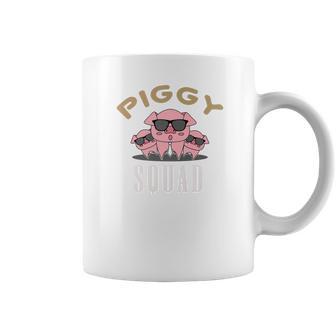 Piggy Squad Funny Cool Pigs Lover Pink Animal Tee Coffee Mug | Favorety CA