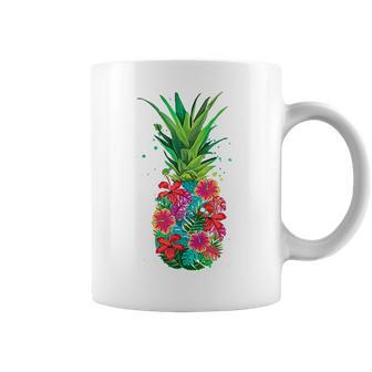 Pineapple Flowers Aloha Hawaii Vintage Hawaiian Coffee Mug | Favorety UK