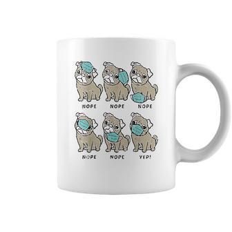 Pug Dog Wearing Face Social Distancing Gift Coffee Mug | Favorety