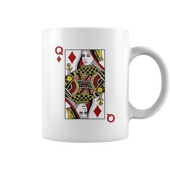 Queen Of Diamond Cards Poker Q Coffee Mug | Favorety CA