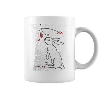 Rabbit And Winter Berries Coffee Mug | Favorety AU