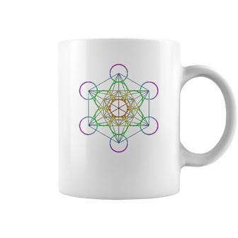 Rainbow Metatrons Cube Sacred Geometry Coffee Mug | Favorety DE