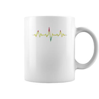 Reggae Music Heartbeat Rastafari Rasta Gift Coffee Mug | Favorety