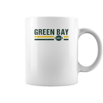 Retro Football Stripe Green Bay Football Wisconsin Green Bay Coffee Mug | Favorety AU