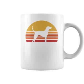 Retro Sun Redbone Coonhound Dog Silhouette Coffee Mug | Favorety CA