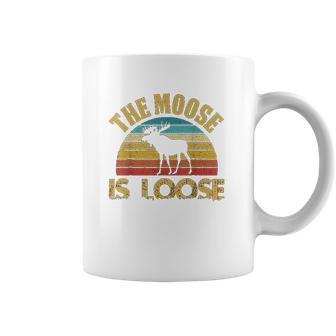 Retro Vintage Moose Is Loose Funny Moose Lover Gift Coffee Mug | Favorety CA