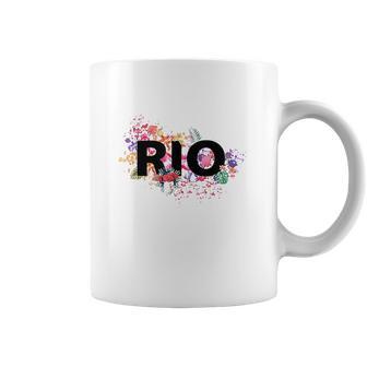 Rio De Janeiro Brazil Vacation With Tropical Hibiscus Flower Coffee Mug | Favorety