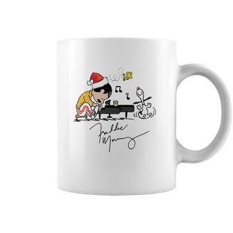 Santa Freddie Mercury Snoopy Peanuts Playing Piano Shirt Coffee Mug | Favorety UK