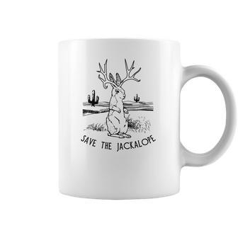 Save The Jackalope Tee Funny Jackrabbi Apparel Coffee Mug | Favorety