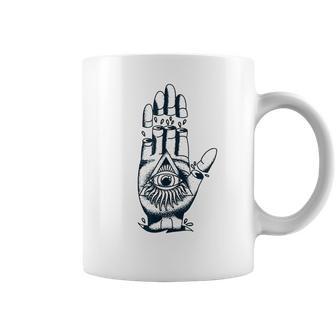 All Seeing Eye Conspiracy Theory Retro Coffee Mug | Favorety