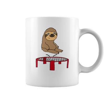 Smileteesanim Funny Sloth On Trampoline Coffee Mug | Favorety UK