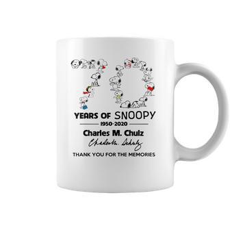 Snoopy 70Th Anniversary 1950 2020 Charles M Schulz Thank You T-Shirt Coffee Mug | Favorety CA