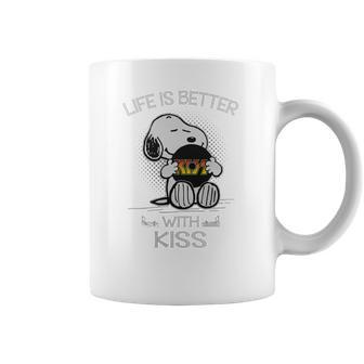 Snoopy Life Is Better With Kiss Band Coffee Mug | Favorety UK