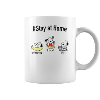 Snoopy Stay At Home Sleeping Food Wifi Coffee Mug | Favorety CA