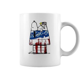 Snoopy Woodstock House American Flag 4Th Of July Independence Day Shirt Coffee Mug | Favorety