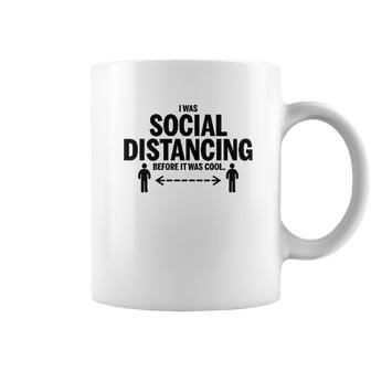 I Was Social Distancing Before It Was Cool Funny Missy Fit Ladies Coffee Mug | Favorety UK