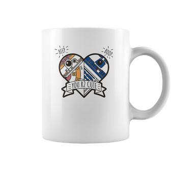 Star Wars R2-D2 Bb-8 Droid Heart Valentines Day Coffee Mug | Favorety