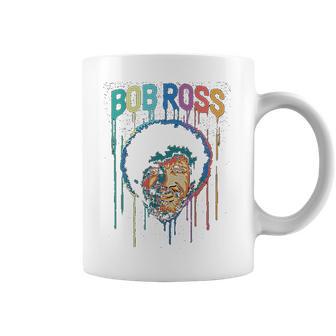 Teelocity Bob Ross Paint Drip Graphic Coffee Mug | Favorety