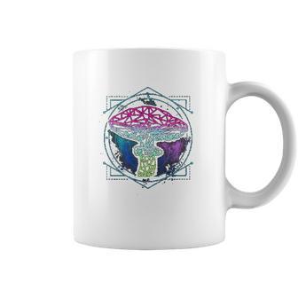 Trippy Sacred Geometry Mushroom Coffee Mug | Favorety UK