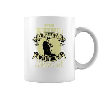 Never Underestimate A Grandpa Who Listens To Johnny Cash Coffee Mug | Favorety DE