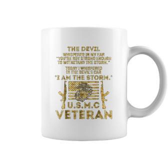 Usmc Veteran I Am The Storm Gold Effect Coffee Mug | Favorety UK