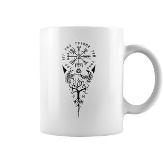 Viking Compass Protection Old Norse Warrior Coffee Mug | Favorety UK