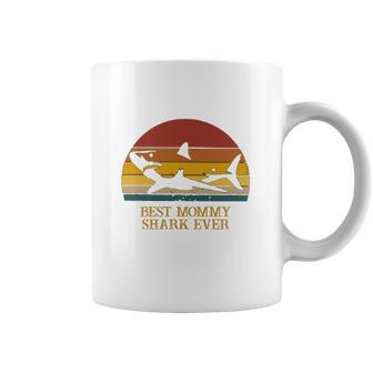 Vintage Best Mommy Shark Ever Gift For Mom Christmas Mom Gift Coffee Mug | Favorety CA