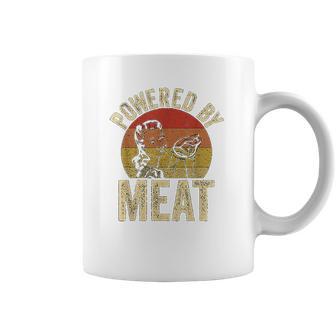 Vintage Powered By Meat Carnivore Woman Meat Eater Coffee Mug | Favorety