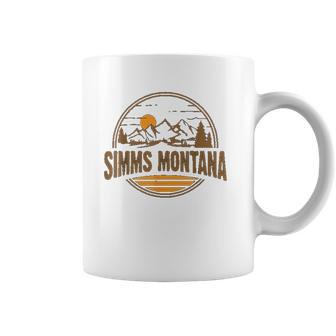 Vintage Simms Montana Mountain Hiking Souvenir Print Coffee Mug | Favorety AU