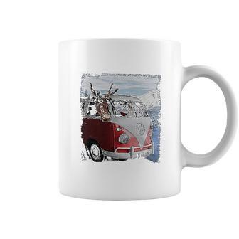 Volkswagen Santa And Reindeer Camper Van Coffee Mug | Favorety CA