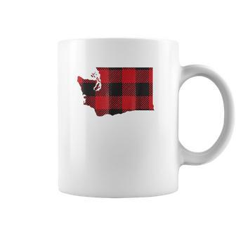 Washington State Seattle Flannel Plaid Coffee Mug | Favorety DE