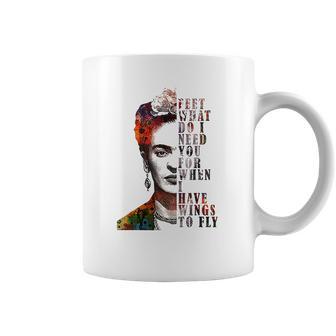 I Have Wing To Fly Frida Kahlo Women Empowerment Inspiring Coffee Mug | Favorety DE