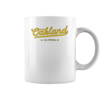 Yellow Vintage Retro Oakland California Bay Area Coffee Mug | Favorety DE