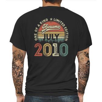 12Th Birthday Retro Vintage Born In July 2010 12 Years Old Mens Back Print T-shirt | Favorety AU