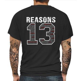 13 Reasons Why T-Shirt_1 Mens Back Print T-shirt | Favorety