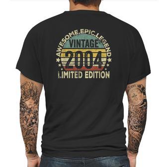 18 Years Old Legendary Retro Vintage Awesome Birthday 2004 Mens Back Print T-shirt | Favorety CA