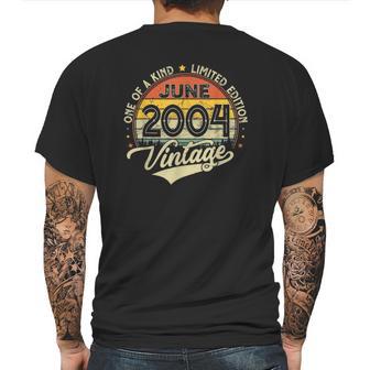 18Th Birthday Gifts 18 Years Old Retro Born In June 2004 Ver2 Mens Back Print T-shirt | Favorety UK