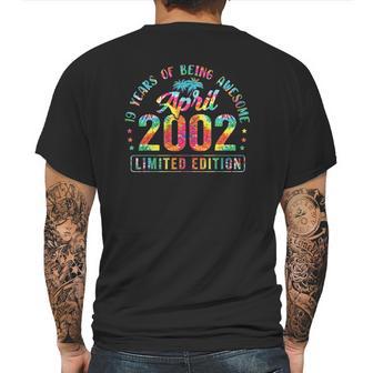 19 Years Old 19Th Birthday Decoration Vintage April 2002 Ver2 Mens Back Print T-shirt | Favorety CA