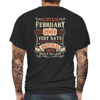 19 Years Old 19Th Birthday Gifts Vintage February 2003 Ver2 Mens Back Print T-shirt | Favorety