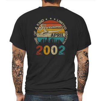 19 Years Old Birthday Gift Awesome Since April 2002 Ver2 Mens Back Print T-shirt | Favorety DE