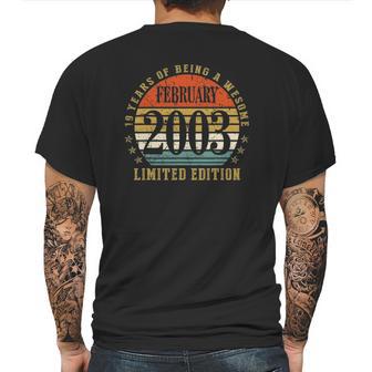 19 Years Old Gift February 2003 Limited Edition Mens Back Print T-shirt | Favorety CA