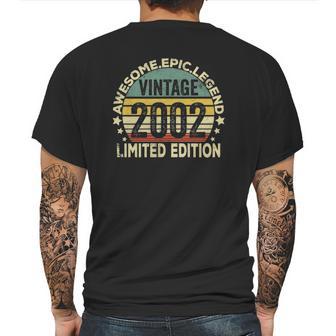 19 Years Old Retro Vintage Awesome Birthday 2002 Mens Back Print T-shirt | Favorety DE