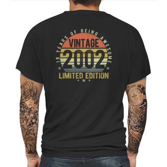 19 Years Old Vintage 2002 Limited Edition 19Th Birthday Gifts Mens Back Print T-shirt | Favorety CA