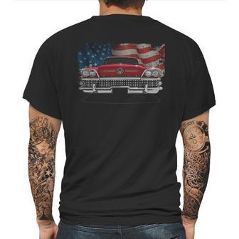 1958 Buick Front Red Us Flag Mens Back Print T-shirt | Favorety CA