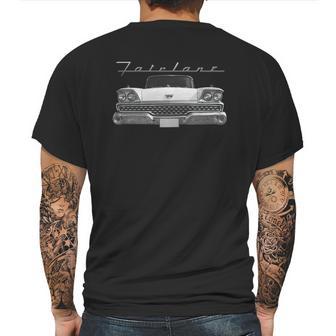 1959 Ford Fairlane Front White Mens Back Print T-shirt | Favorety