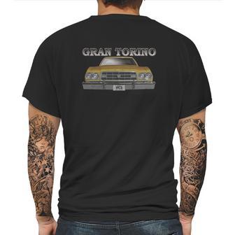 1973 Ford Gran Torino Front Gold Mens Back Print T-shirt | Favorety CA