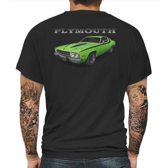 1973 Plymouth Road Runner Green Mens Back Print T-shirt | Favorety CA