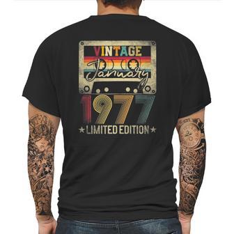 1977 January Vintage Limited Edition 45Th Birthday Gift Idea Mens Back Print T-shirt | Favorety CA