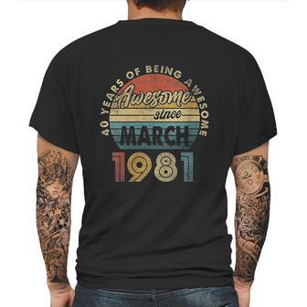 1981 Retro Vintage 41 Years Old 41St Birthday Gift Mens Back Print T-shirt | Favorety