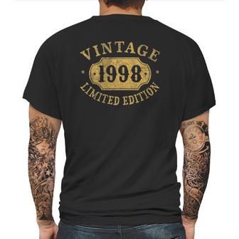 1998 22 Years Old 22Nd Limited Birthday Anniversary Gift Mens Back Print T-shirt | Favorety CA